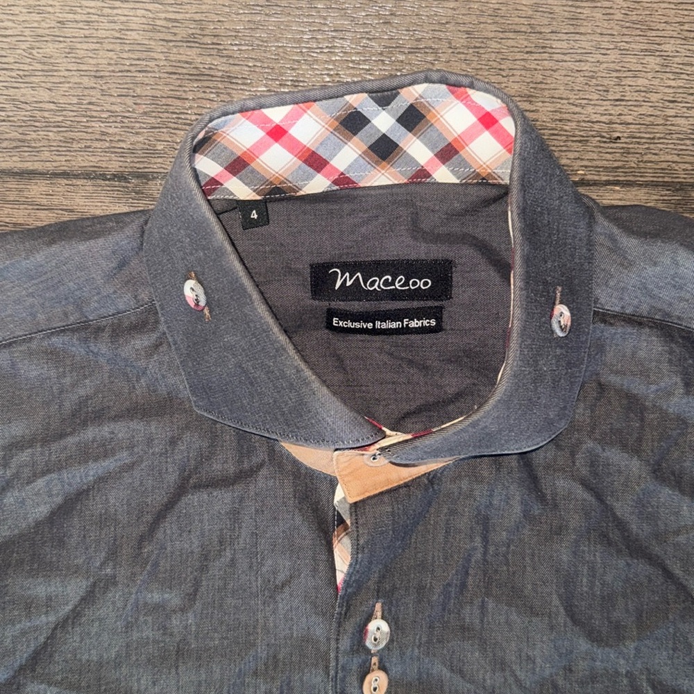 Maceoo Dress Shirt Button Up Size L